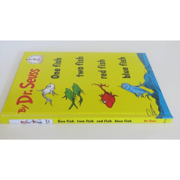 DR SEUSS One Fish Two Fish Red Fish Blue Fish Book Beginning Books 1960/1988 - Picture 8 of 8